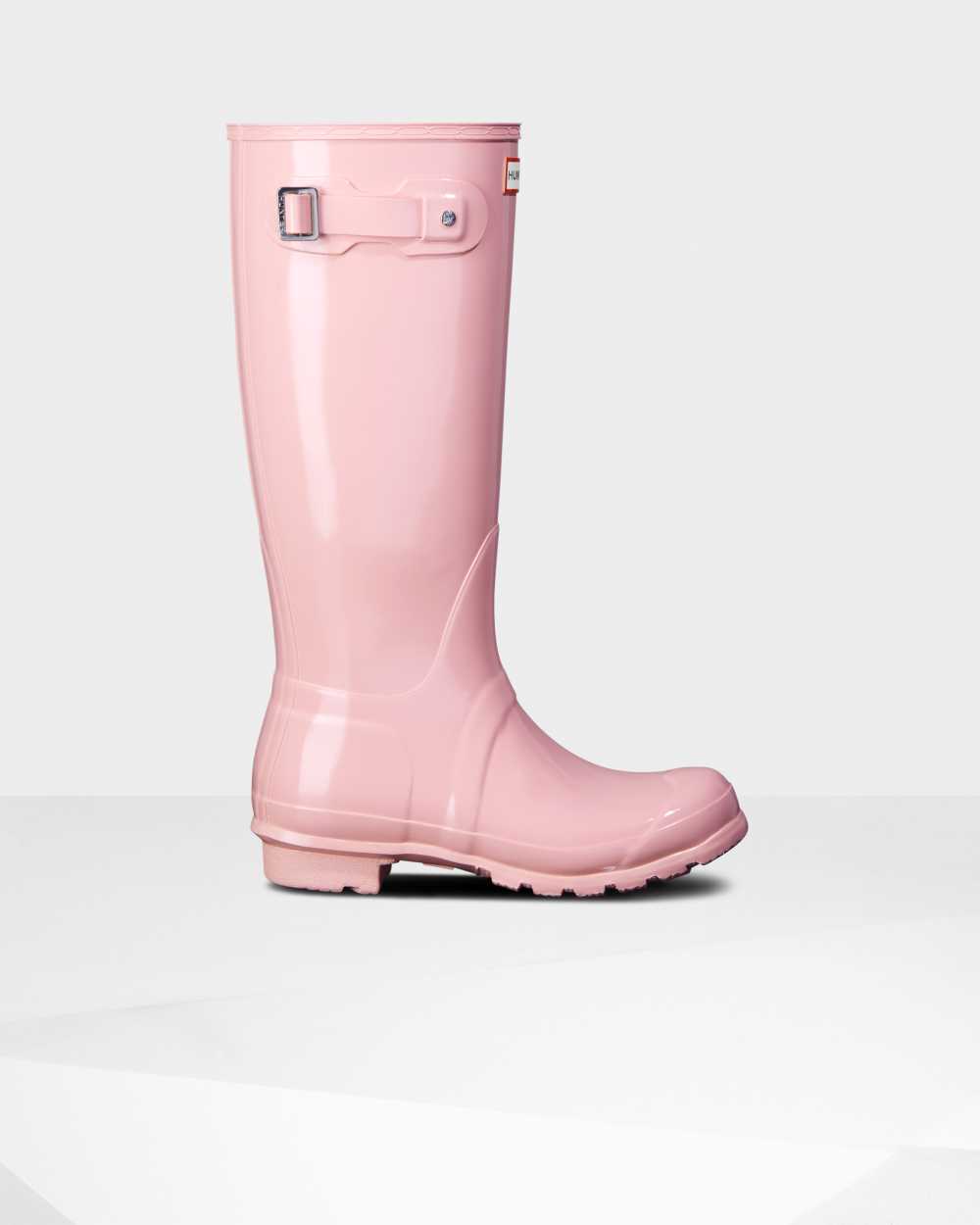 Hunter Women's Original Tall Gloss Tall Wellington Boots Pink,UGJS67385